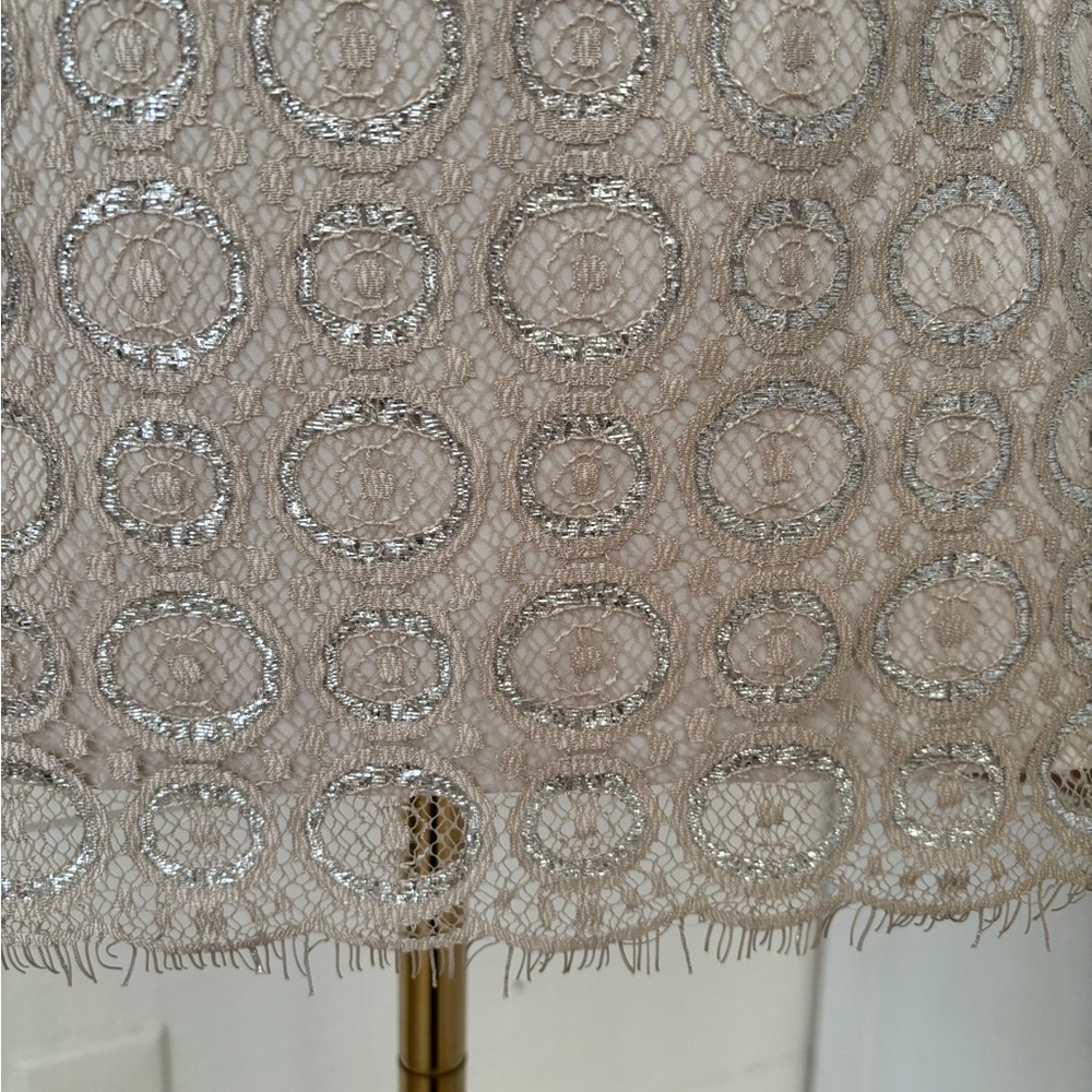 Cynthia Steffe NWT Silver Champagne Lace Cocktail Dress S:2 Formal Wedding Guest - Picture 7 of 7